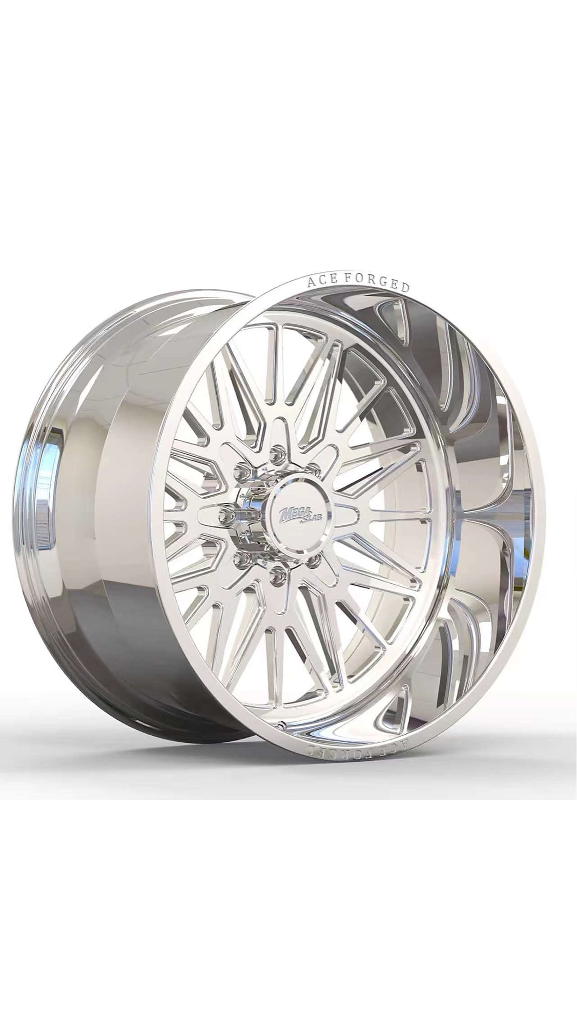 Mega Slab custom cut Vector wheel face