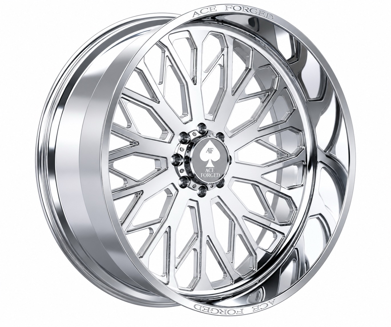 Ace Forged Vector polished chrome SXS wheel
